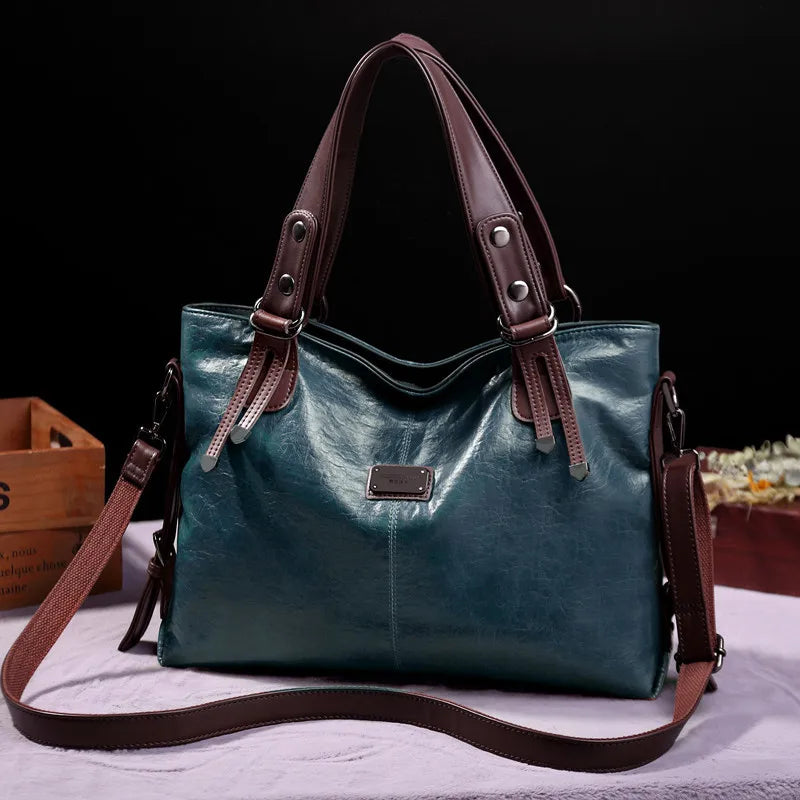 Nayah â Sac fourre-tout vintage en cuir souple