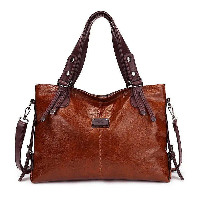 Nayah â Sac fourre-tout vintage en cuir souple