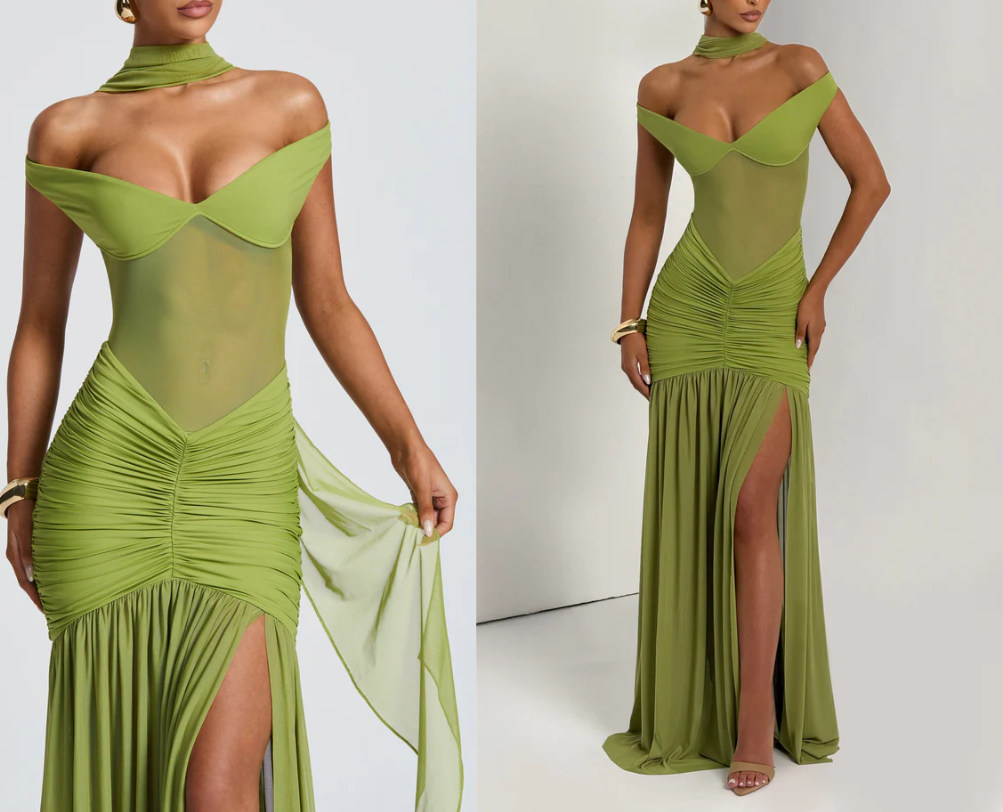 Alaia Maxi Dress - Olive