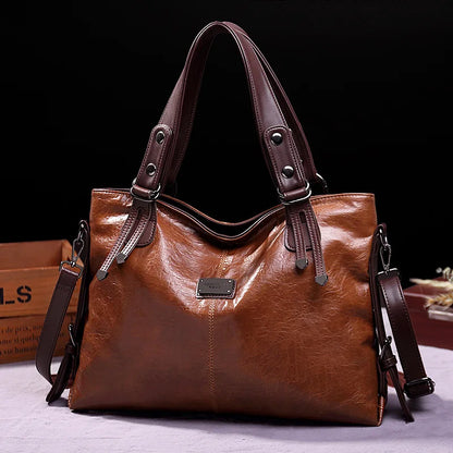 Nayah – Sac fourre-tout vintage en cuir souple