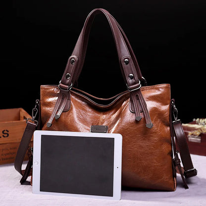 Nayah – Sac fourre-tout vintage en cuir souple