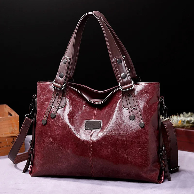 Nayah – Sac fourre-tout vintage en cuir souple