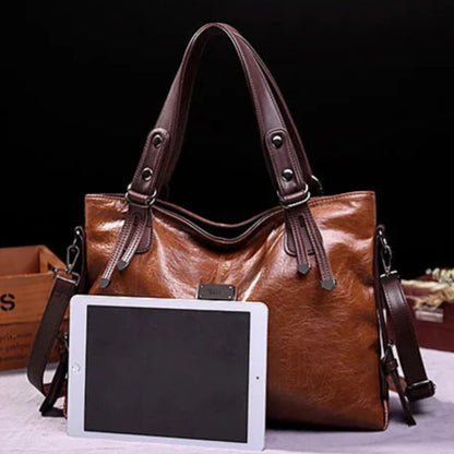 Nayah – Sac fourre-tout vintage en cuir souple